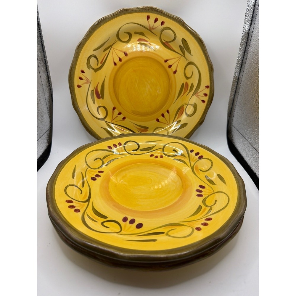 3 Home Trends Italian Villa 9" Stoneware Salad Plates